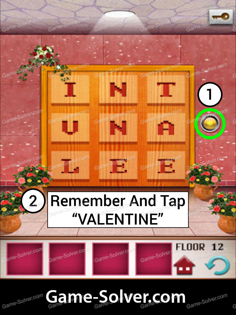 100 Floors Seasons Tower Valentines Level 12 Game Solver