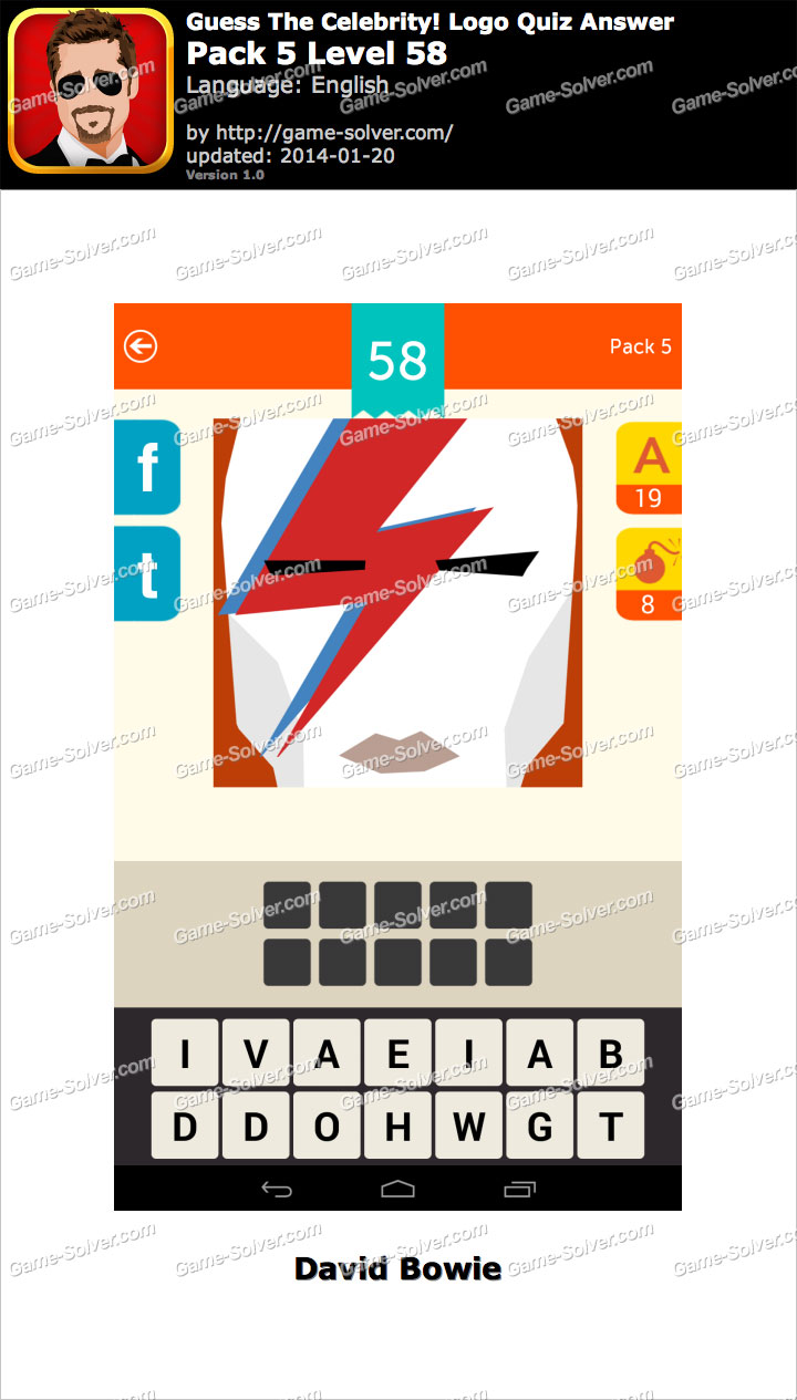 Guess The Celebrity Logo Quiz Pack 5 Level 58 • Game Solver