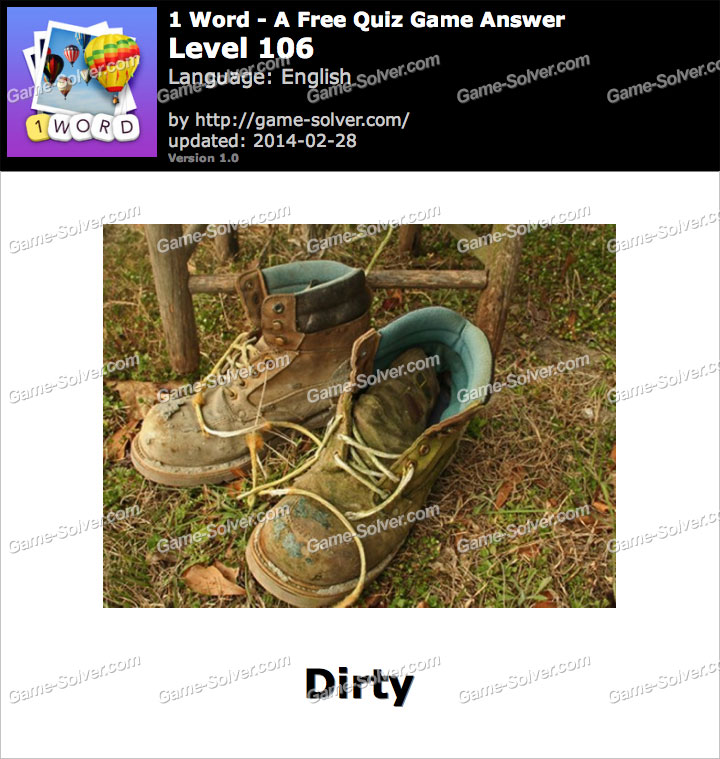1 Word A Free Quiz Game Level 106 • Game Solver