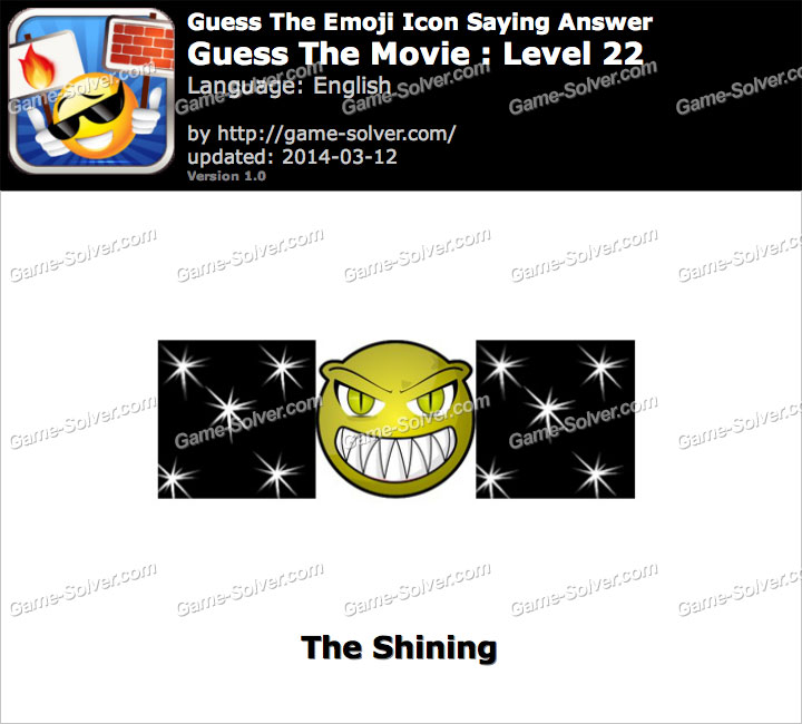 Emoji Icon Guess The Movie Level 22 Game Solver