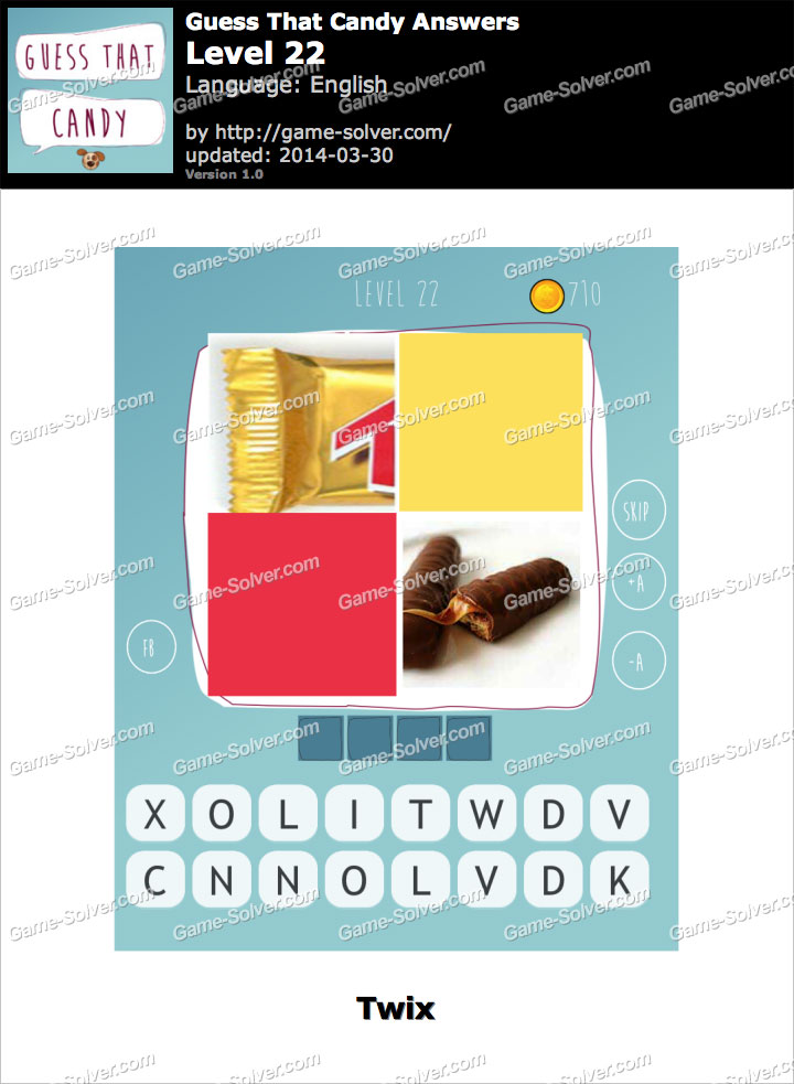 Guess That Candy Level 22 • Game Solver