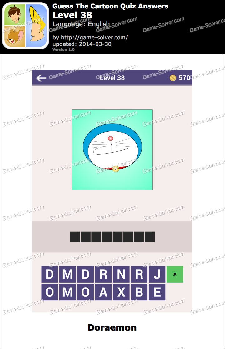 Guess The Cartoon Quiz Level 38 Game Solver Guess The Cartoon Quiz Level 38 Game Solver