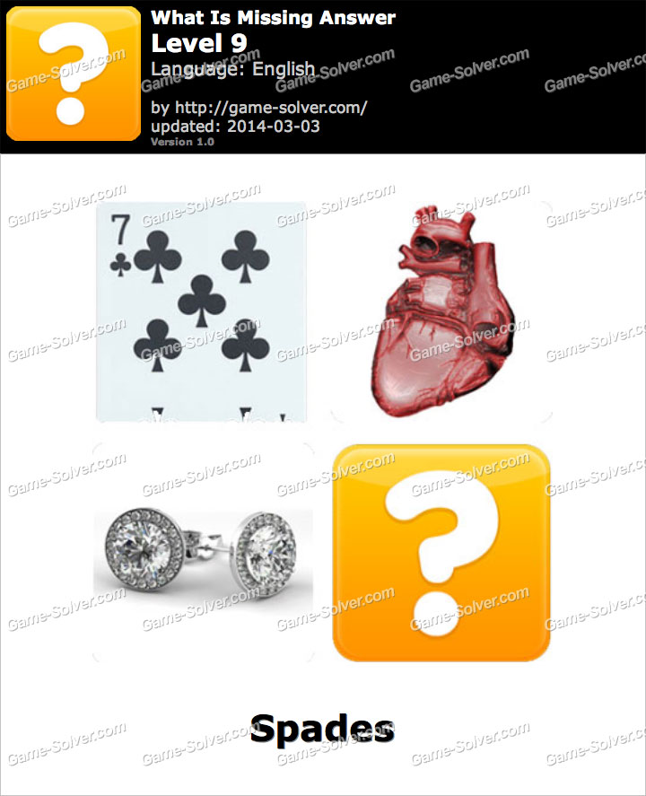 What Is Missing 9 • Game Solver