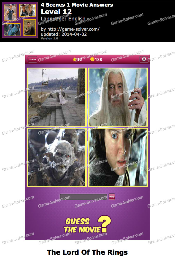 4 Scenes 1 Movie Level 12 • Game Solver