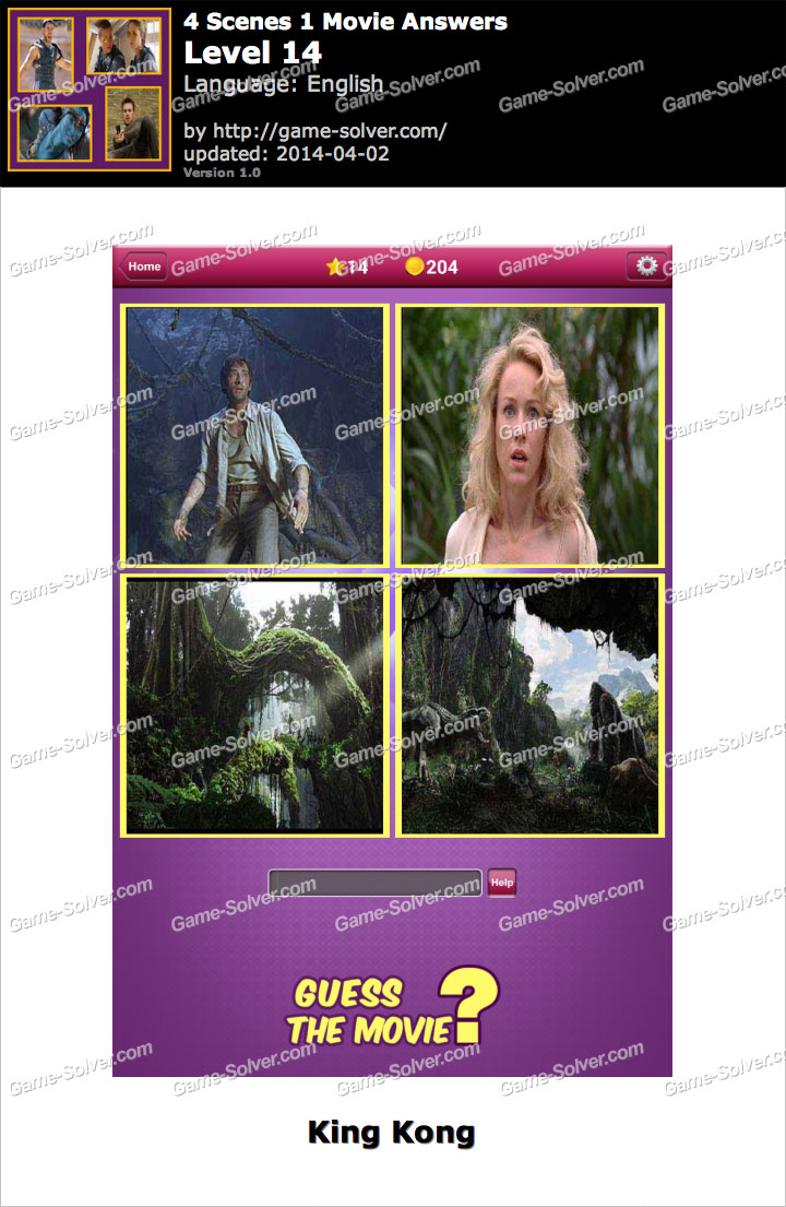 4 Scenes 1 Movie Level 14 • Game Solver