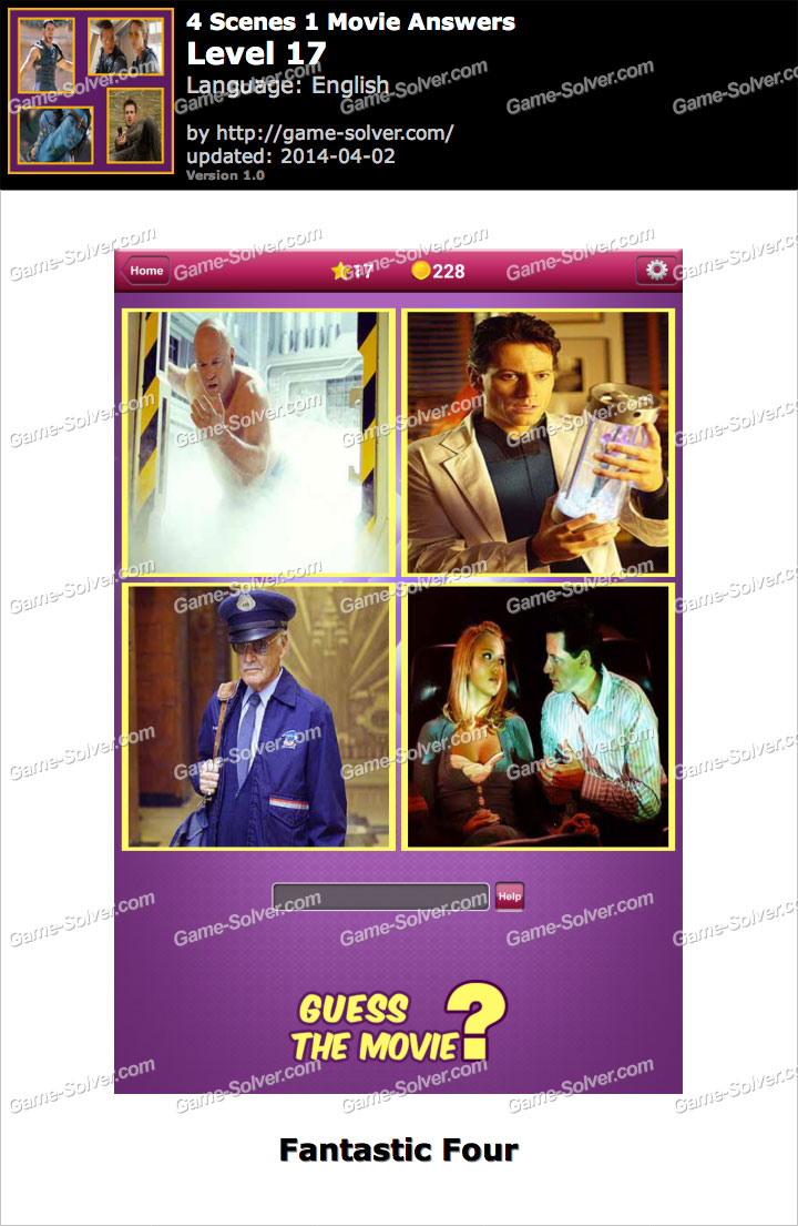 4 Scenes 1 Movie Level 17 • Game Solver