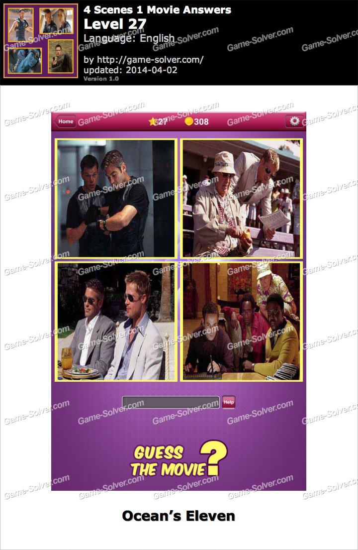 4 Scenes 1 Movie Level 27 • Game Solver
