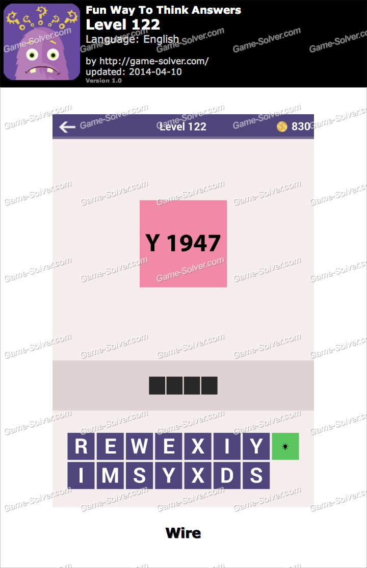 Fun Way To Think Level 122 • Game Solver