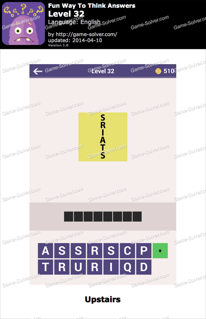 Fun Way To Think Level 32 • Game Solver