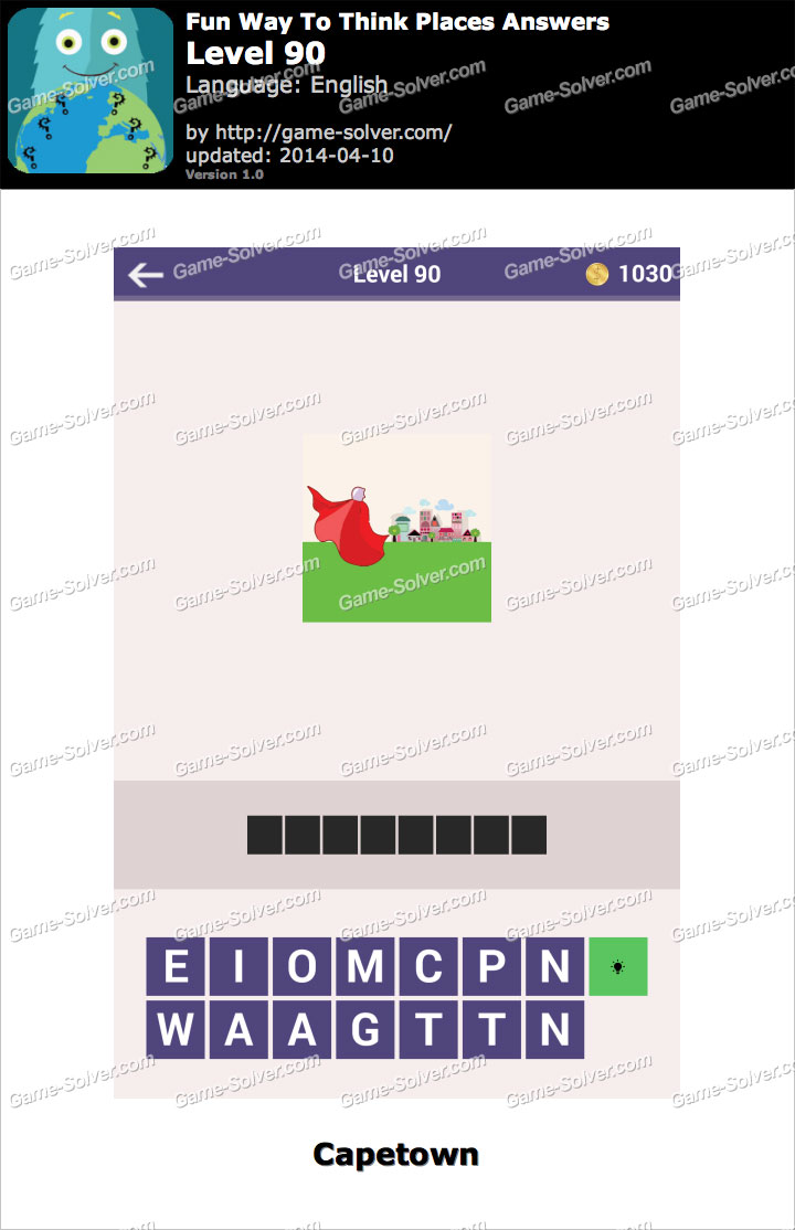Fun Way To Think Places Level 90 • Game Solver