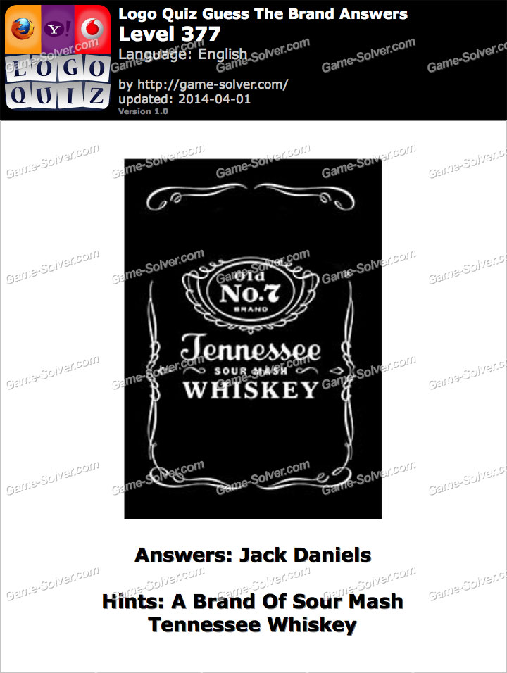 A Brand Of Sour Mash Tennessee Whiskey  Game Solver