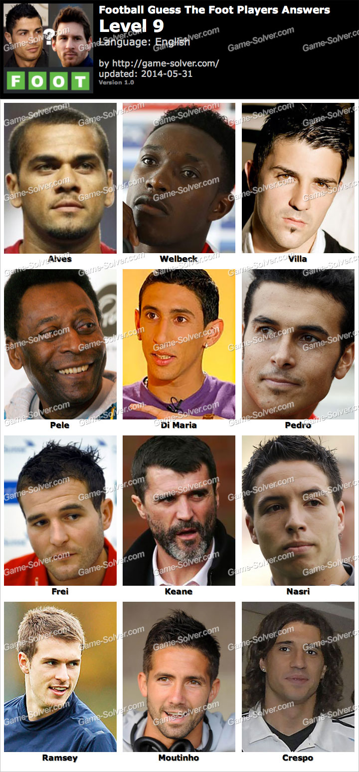 Football Guess The Foot Players Level 9 • Game Solver