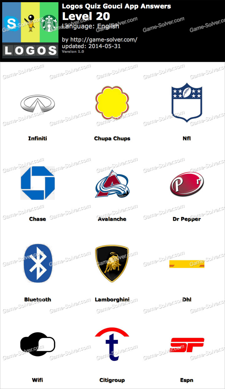 Logos Quiz Gouci App Level 20 Game Solver