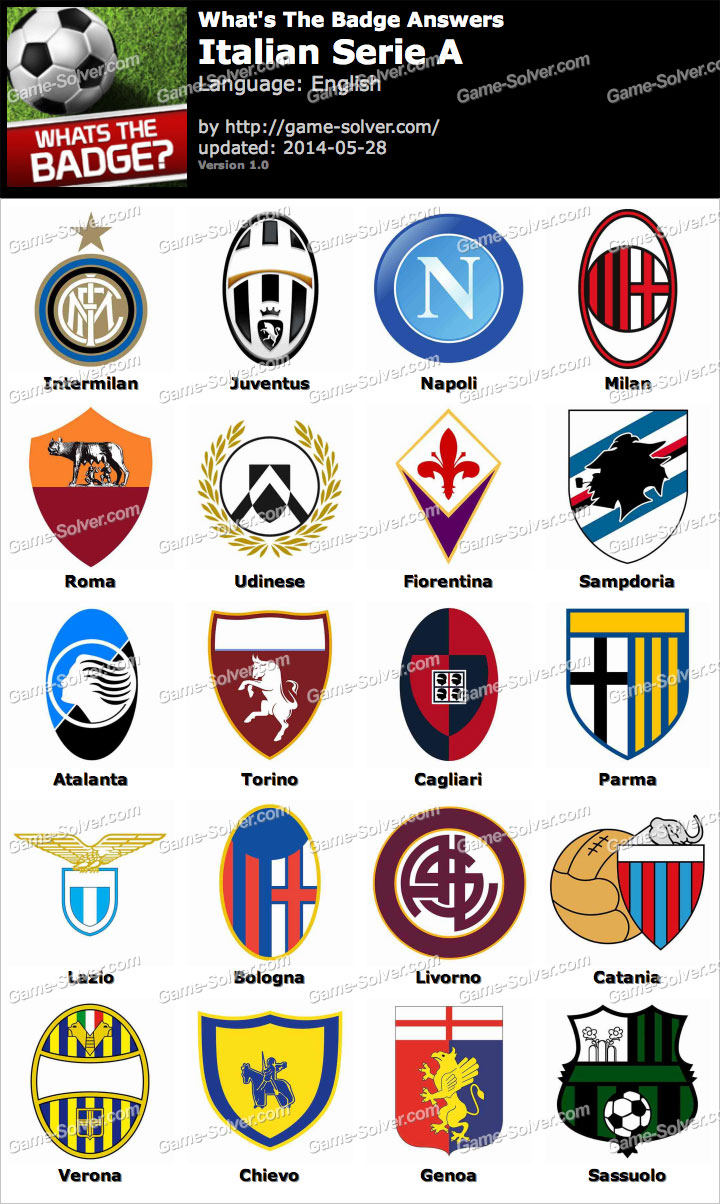 Whats The Badge Italian Serie A Answers - Game Solver