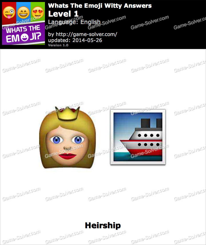 Whats The Emoji Witty Answers 2020 Game Solver