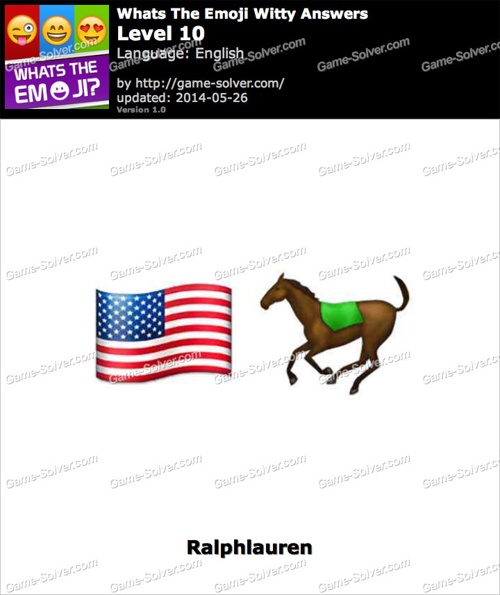 Whats The Emoji Witty Level 10 Game Solver