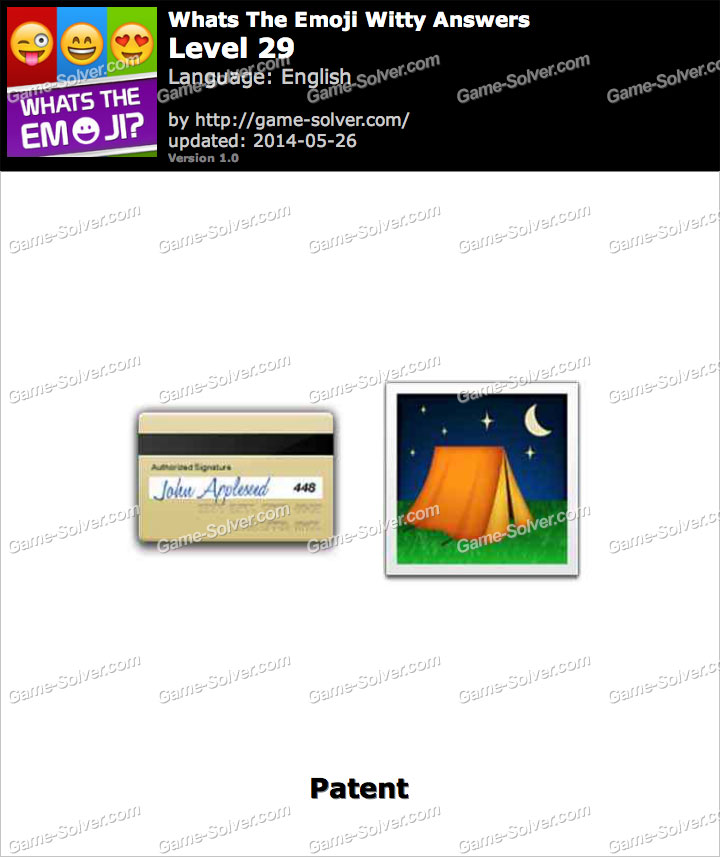 Whats The Emoji Witty Level 29 Game Solver