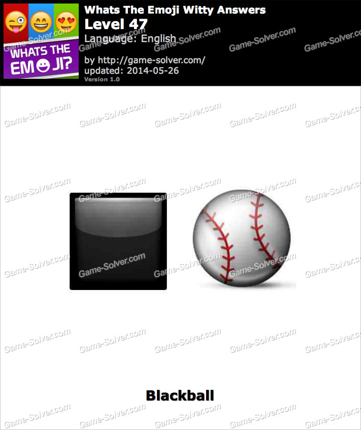 Whats The Emoji Witty Level 47 Game Solver