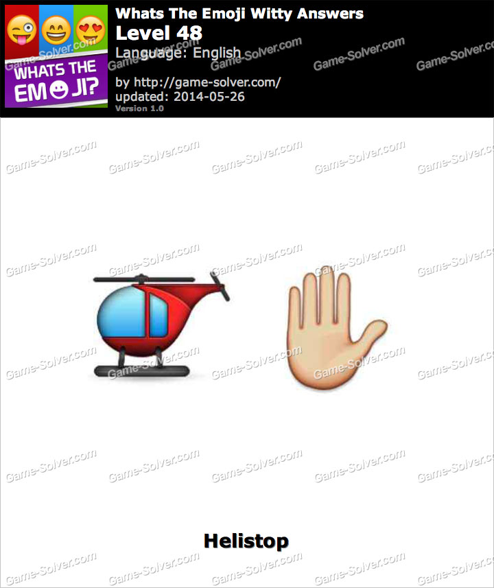 Whats The Emoji Witty Level 48 Game Solver