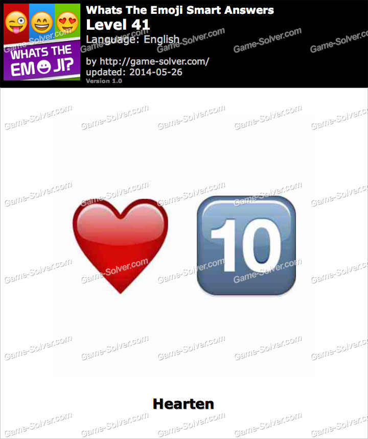 Whats The Emoji Smart Level 41 Game Solver