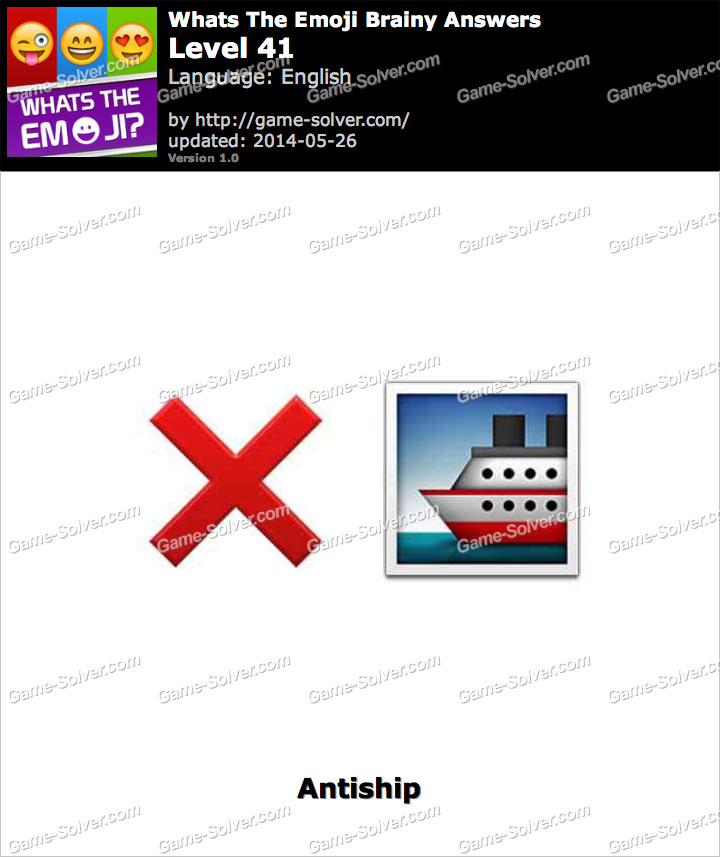 Whats The Emoji Brainy Level 41 Game Solver