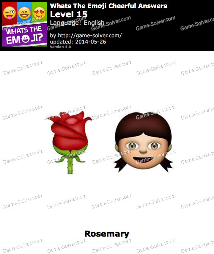 Whats The Emoji Cheerful Level 15 Game Solver