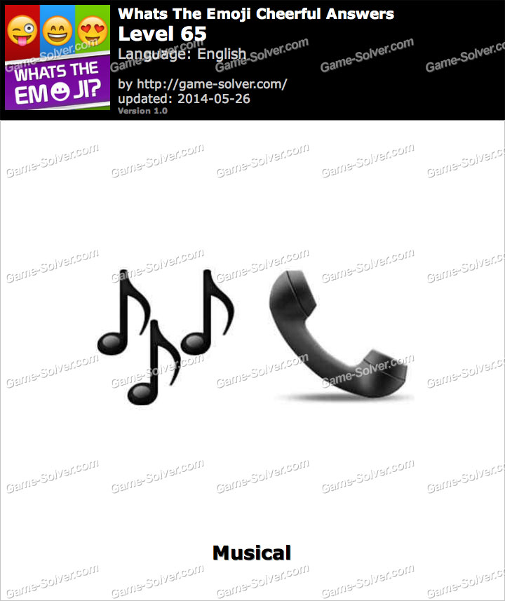 Whats The Emoji Cheerful Level 65 Game Solver