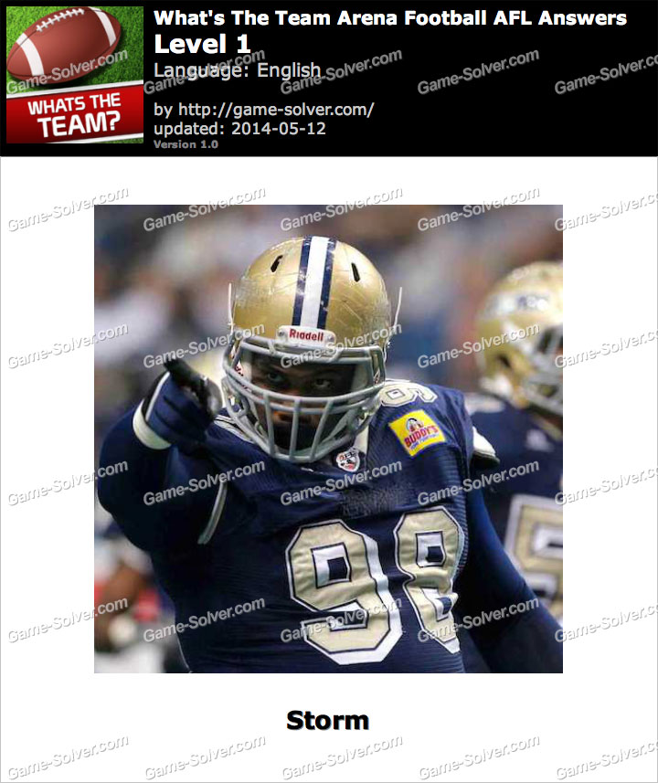What s The Team Arena Football AFL Answers Game Solver