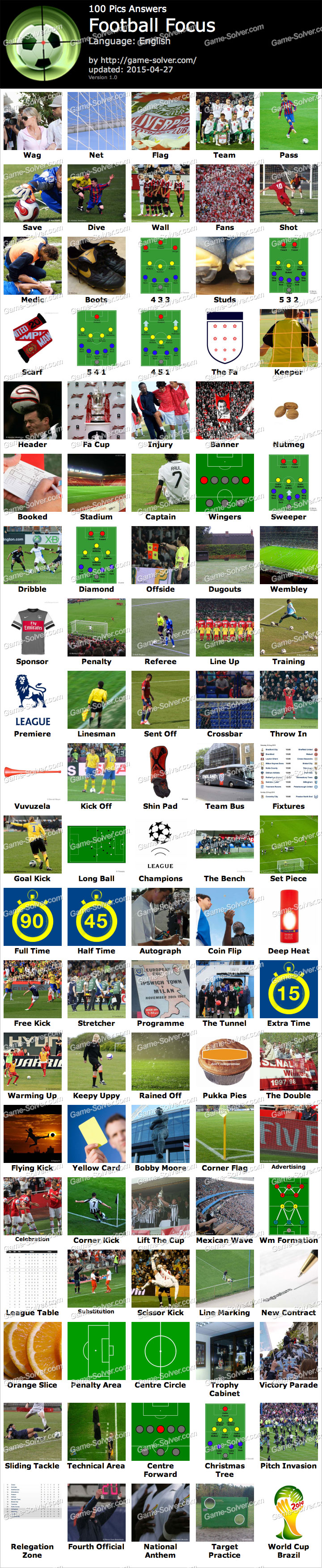 100 Pics Football Focus Game Solver