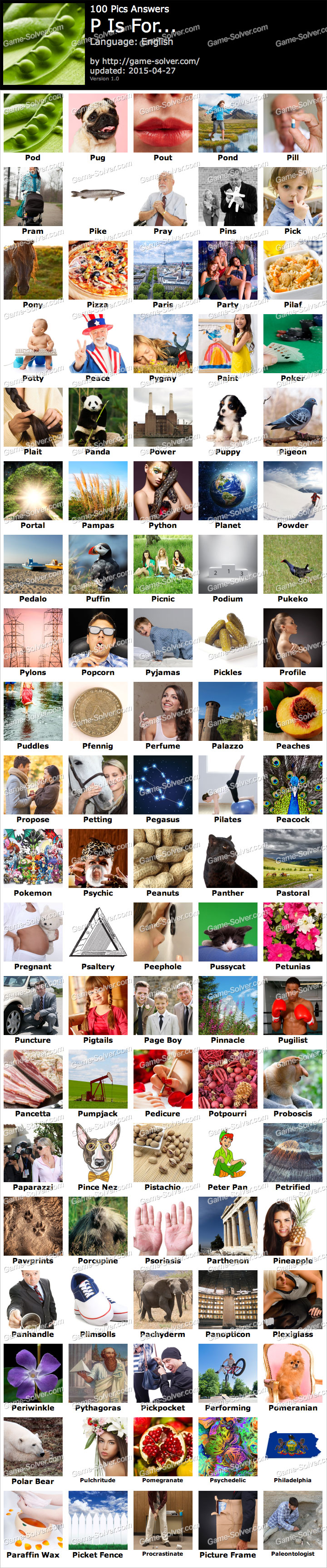 P for is pics 100 P for is pics 100
