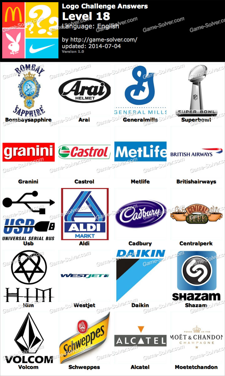 Logo Challenge Level 18 Game Solver