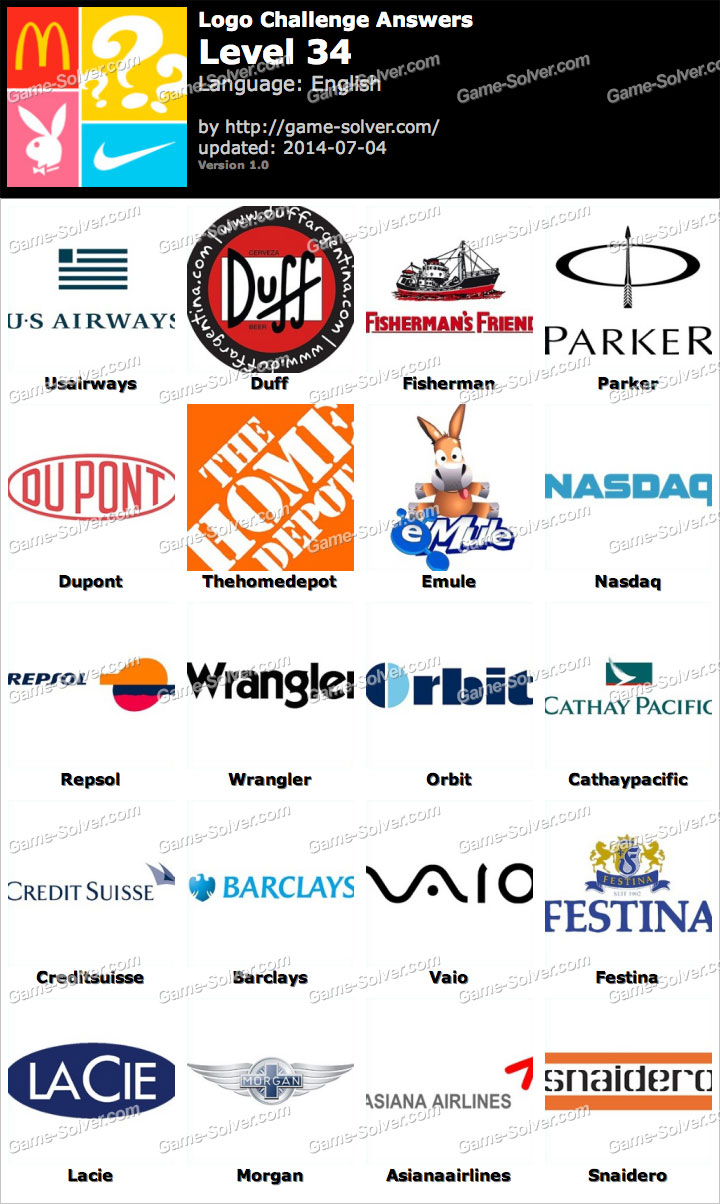 Logo Challenge Level 34 Game Solver