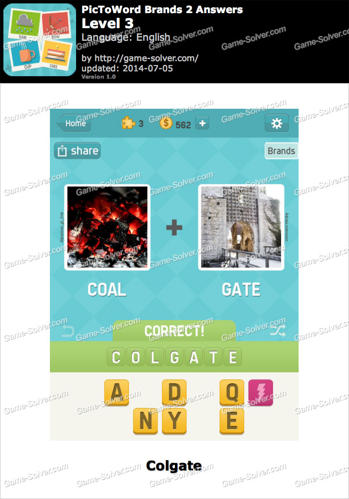 PicToWord Brands 2 Level 3 - Game Solver PicToWord Brands 2 Level 3 - Game Solver