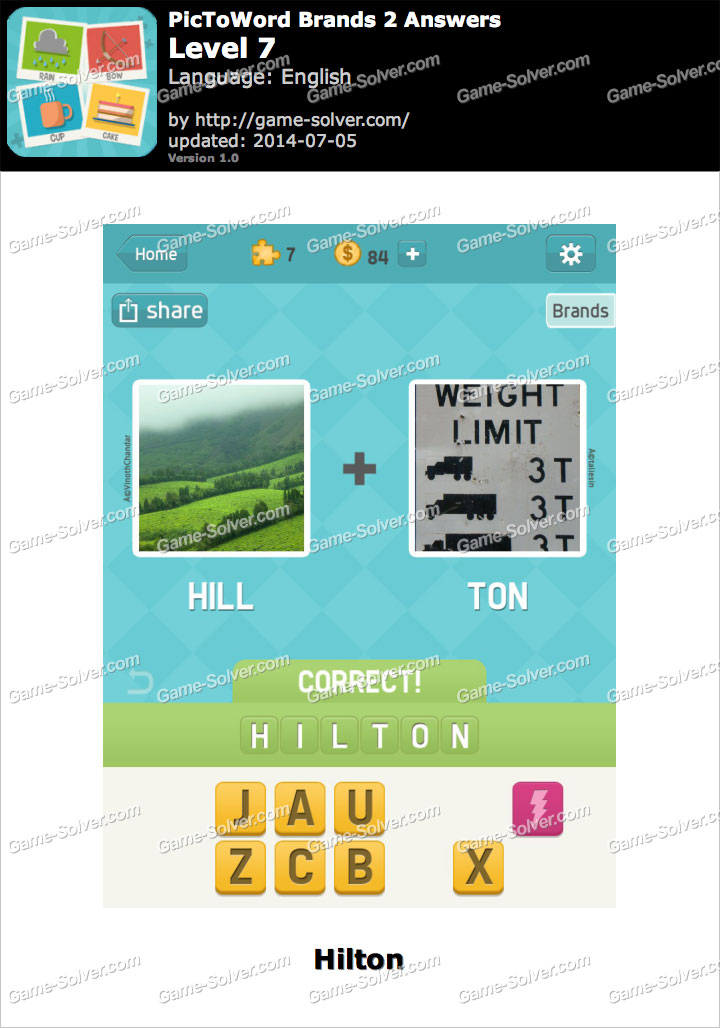 PicToWord Brands 2 Level 7 - Game Solver PicToWord Brands 2 Level 7 - Game Solver