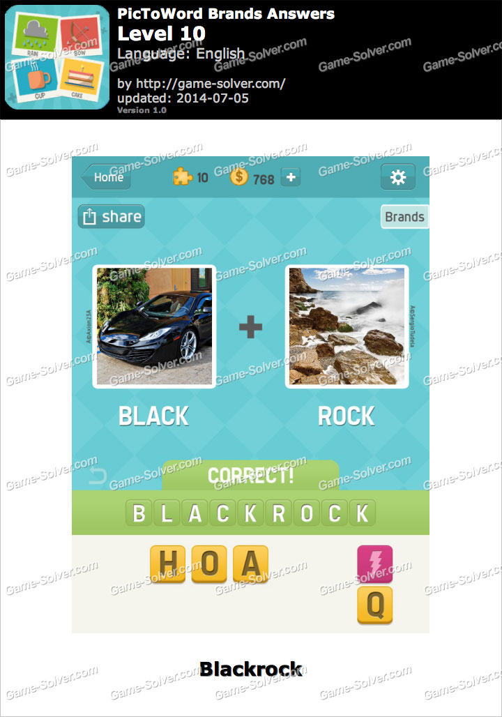 PicToWord Brands Level 10 - Game Solver PicToWord Brands Level 10 - Game Solver