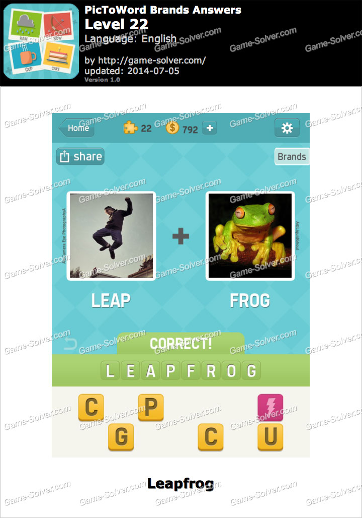 PicToWord Brands Level 22 - Game Solver PicToWord Brands Level 22 - Game Solver