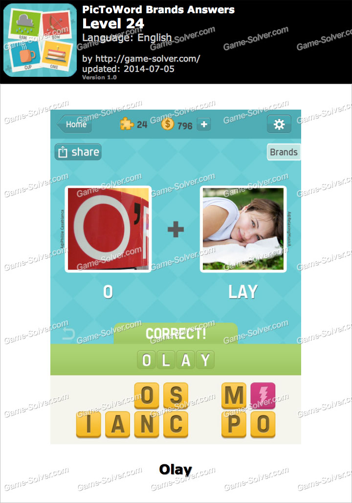 PicToWord Brands Level 24 - Game Solver PicToWord Brands Level 24 - Game Solver