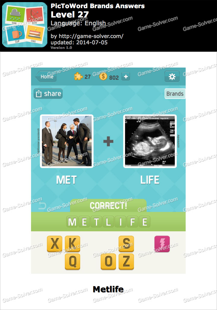 PicToWord Brands Level 27 - Game Solver PicToWord Brands Level 27 - Game Solver