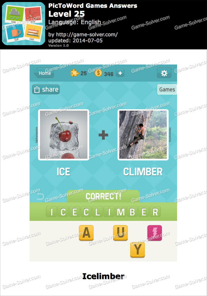 PicToWord Games Level 25 - Game Solver PicToWord Games Level 25 - Game Solver