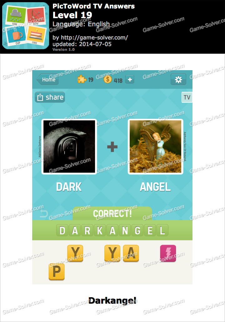 PicToWord TV Level 19 - Game Solver