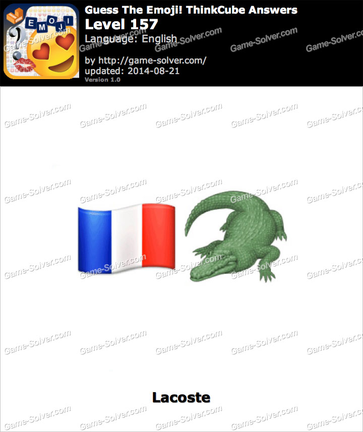 Guess The Emoji Thinkcube Level 157 Game Solver