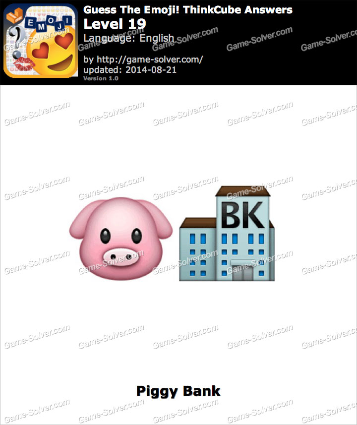 Guess The Emoji ThinkCube Level 19 • Game Solver
