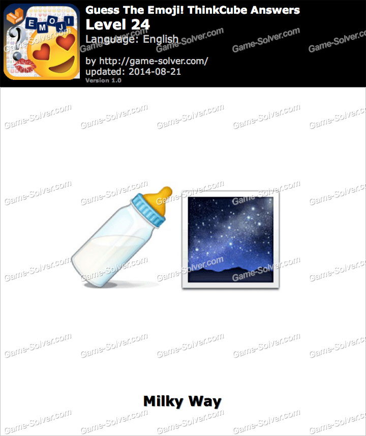 Guess The Emoji ThinkCube Level 24 • Game Solver