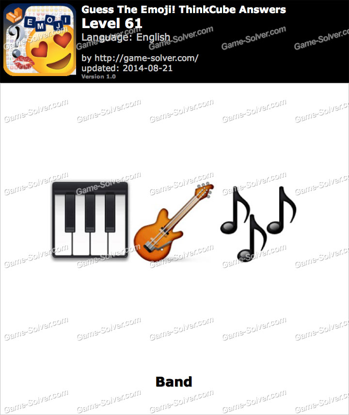 Guess The Emoji Thinkcube Level 61 Game Solver Guess The Emoji Thinkcube Level 61 Game Solver