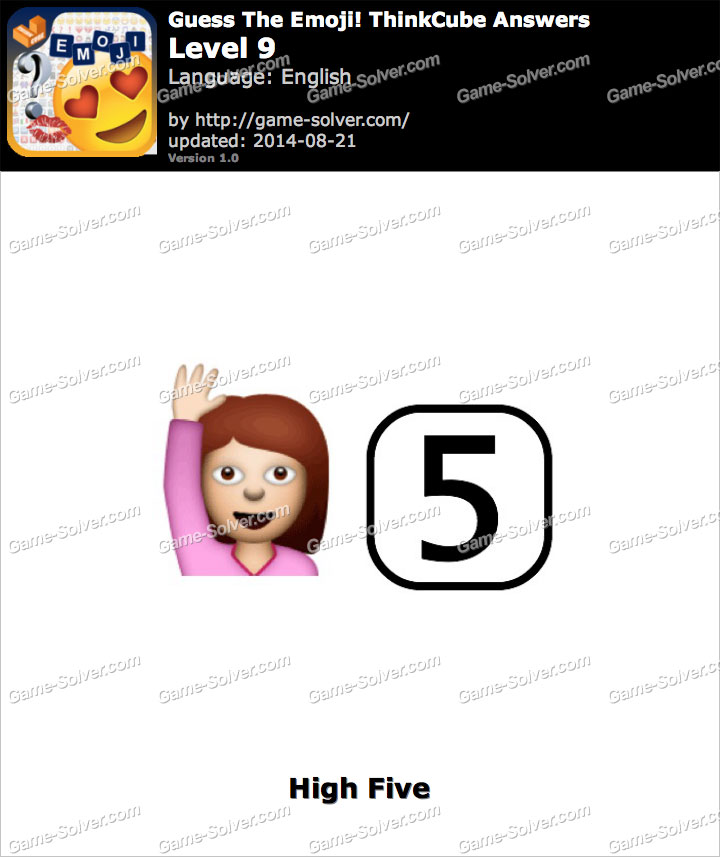 Guess The Emoji ThinkCube Level 9 • Game Solver
