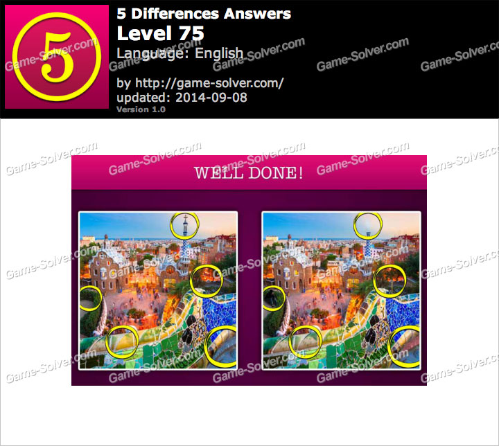 5 Differences Level 75 • Game Solver