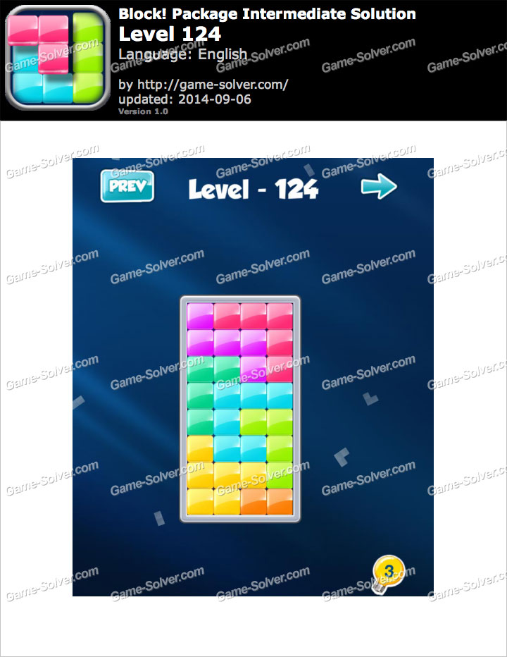 Block! Package Intermediate Level 124 • Game Solver