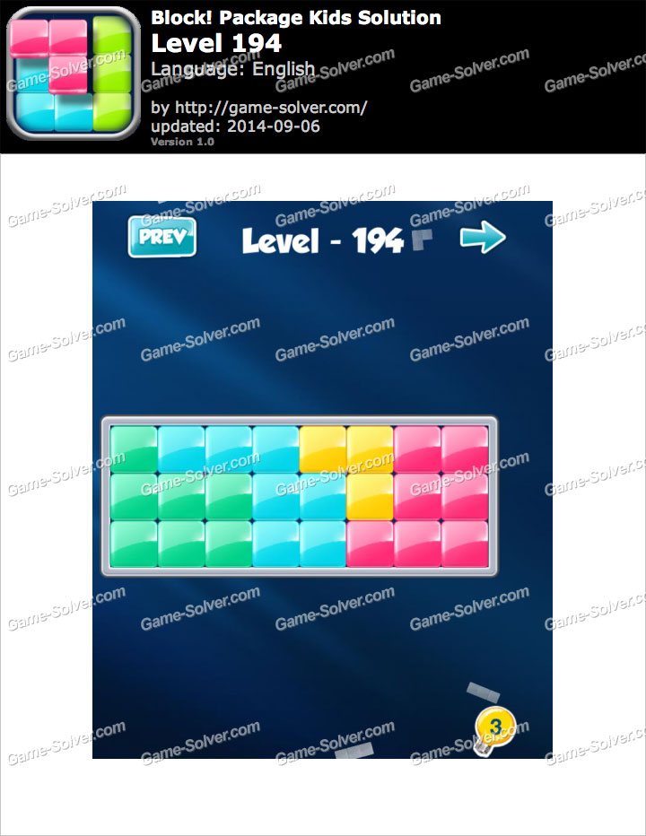 Block! Package Kids Level 194 • Game Solver