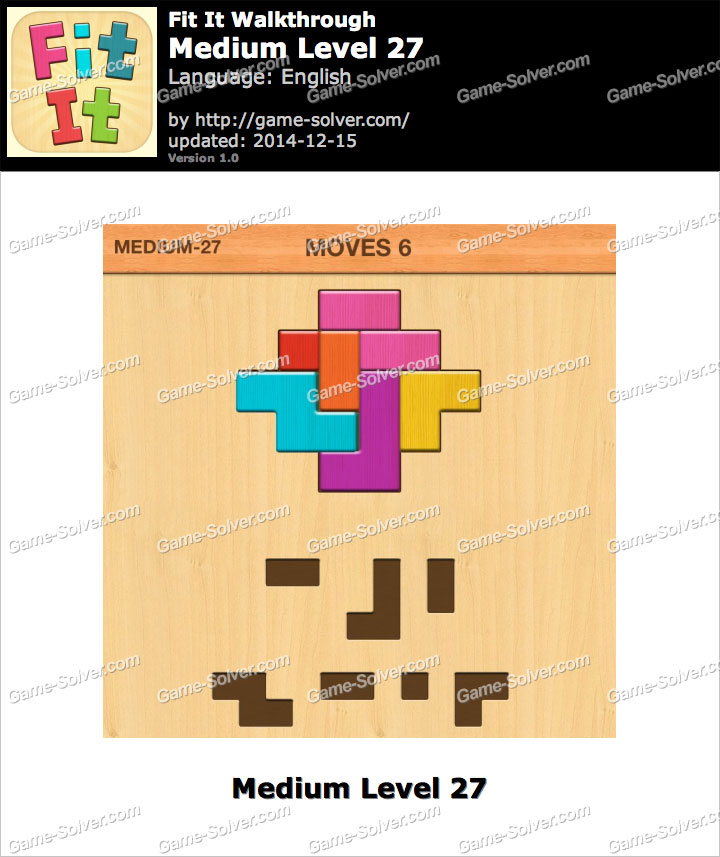 Fit It Medium Level 27 • Game Solver