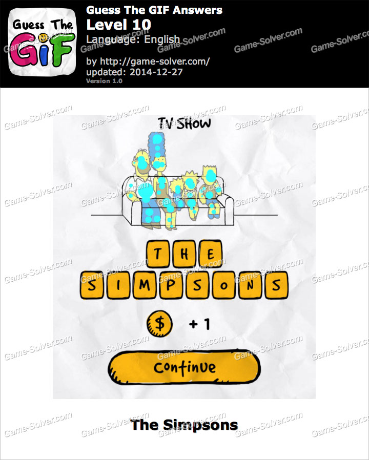 Guess The GIF Level 10 • Game Solver